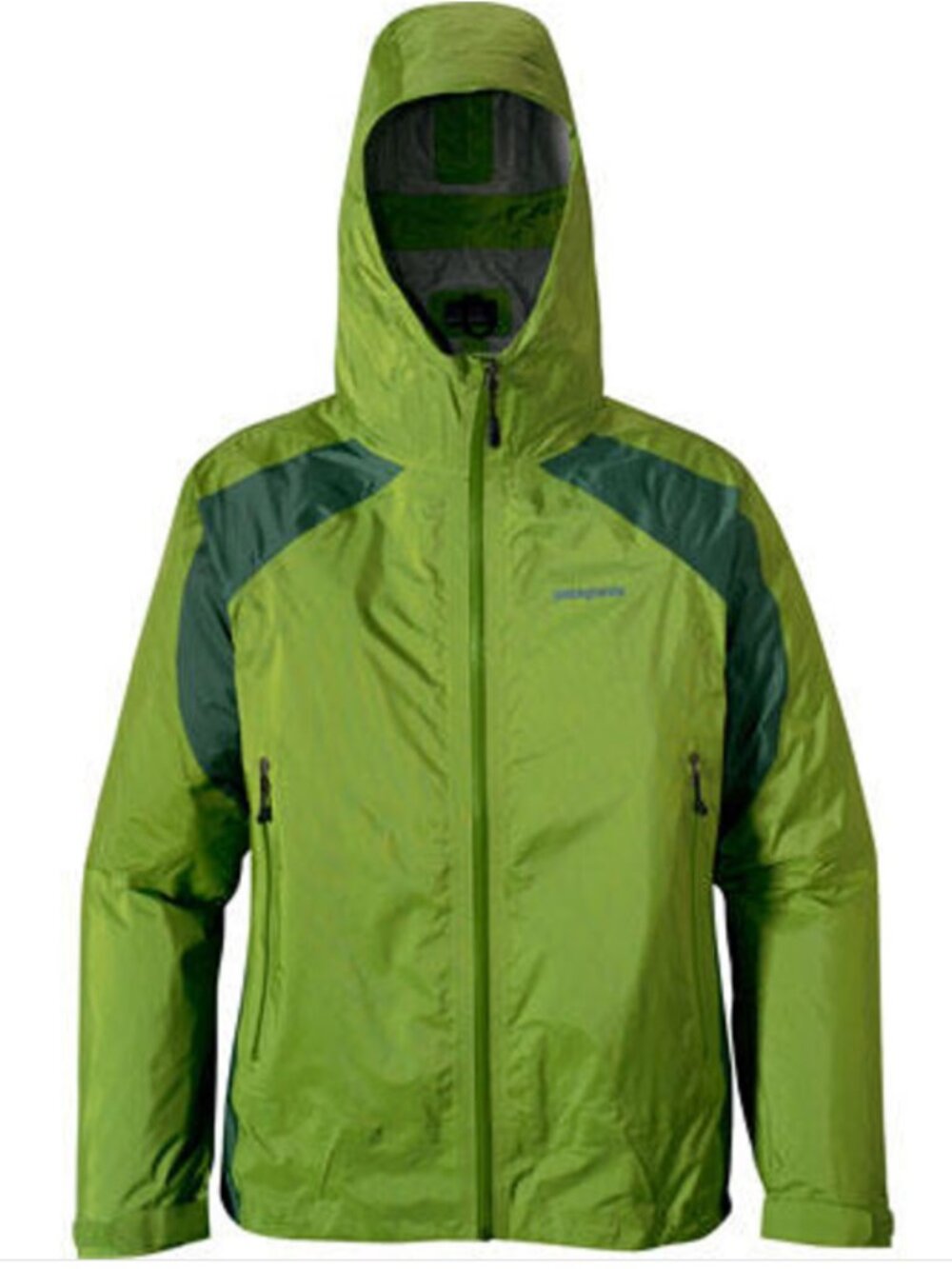 Patagonia Jetstream Jacket Green Full Zip Hooded Men's 100% Nylon Size Medium